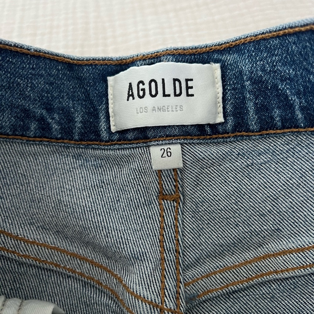Agolde Riley High Rise Straight Crop - Picture 2 of 4